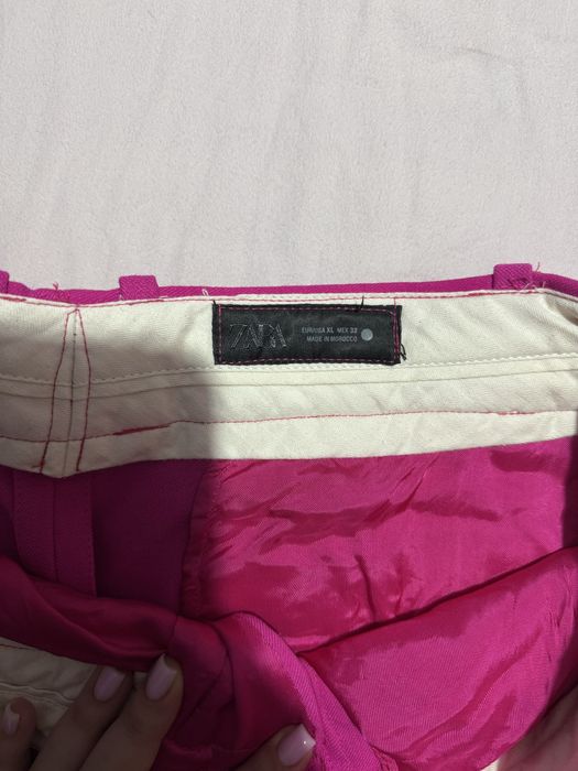 Цикламен панталон с широки крачоли