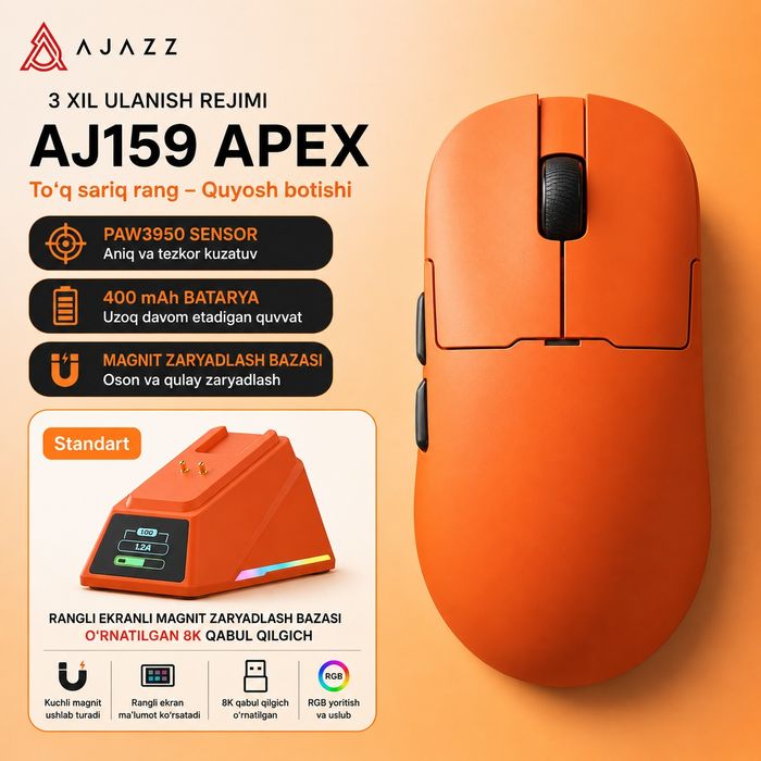 Sichqoncha o‘yin uchun Ajazz aj159 apex