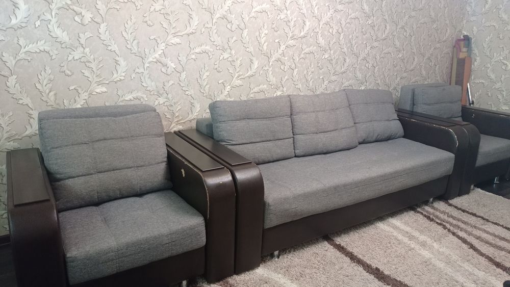 Диван+2 кресла-кровати