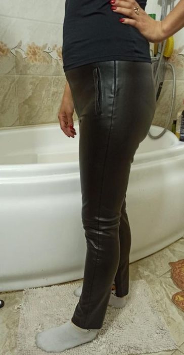 Брюки zara кожзам