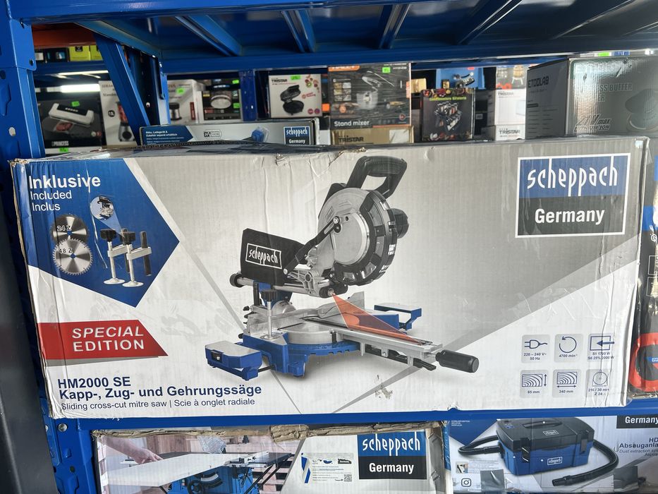 Пендула / Настолен потапящ циркуляр с изтегляне Scheppach HM2000SE -2000W ,4700 об/мин