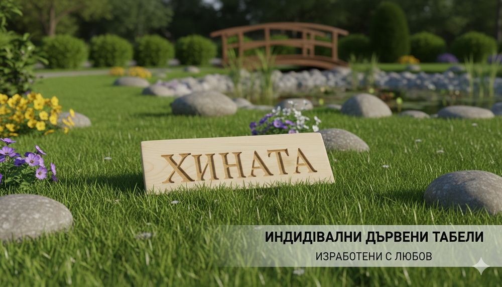 Изработка на дървени табели