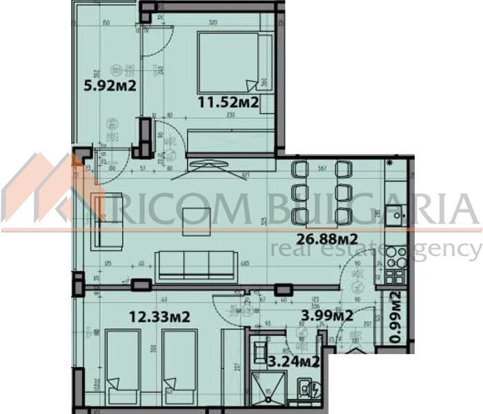 3-стаен в Варна-Виница площ 88