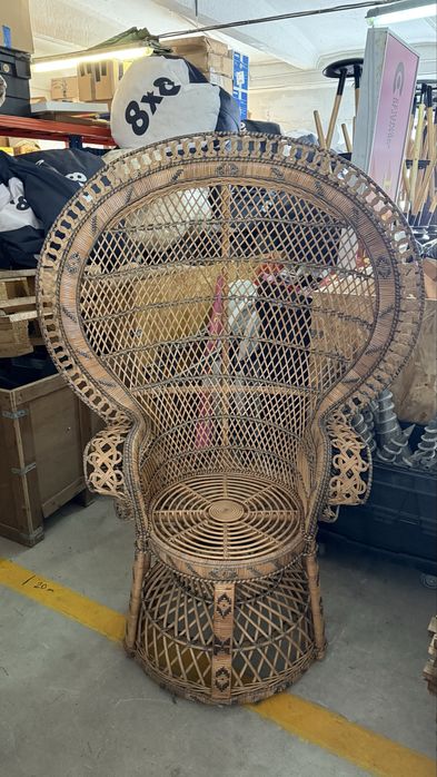 Scaun PEACOCK ratan natural, decor evenimente, photocorner