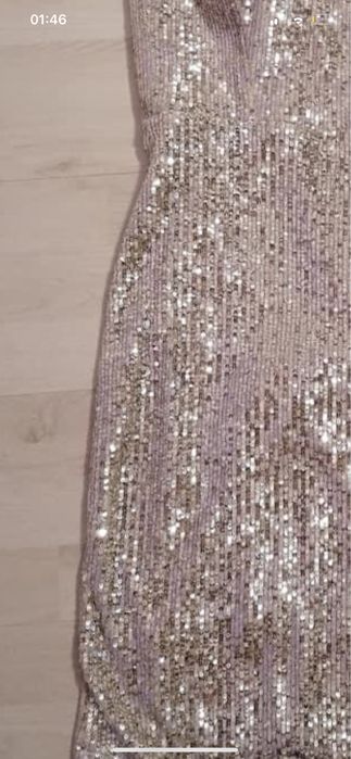 Rochie de ocazie , tip sirena lunga din paiete remodelanta sclipici S