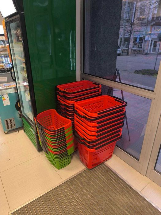 Стелажи за магазин/Търговско оборудване/Рафтове/Кошници/Колички/Каси