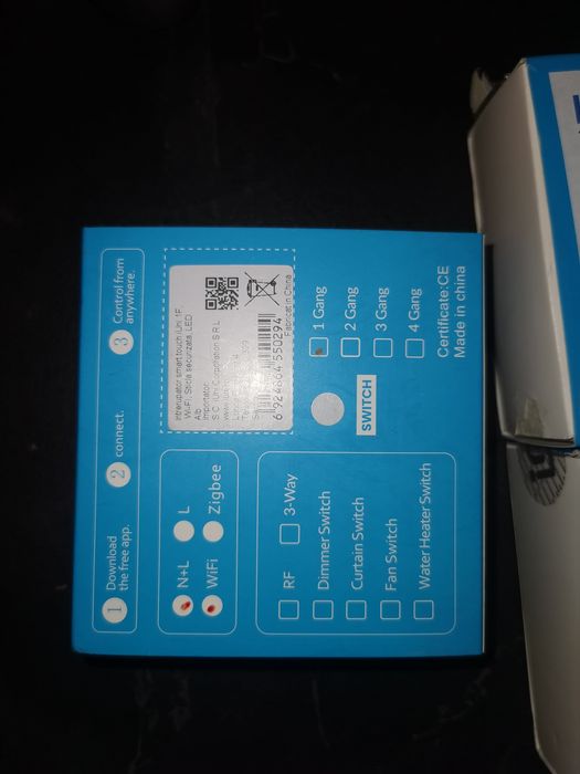 Set de 5 intrerupatoare intelligente cu touch screen albe 4 simple 1 dubla