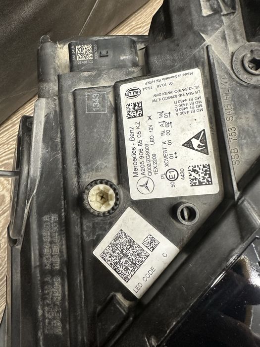 Mercedes W205 Facelift Multibeam led фар фарове ляв