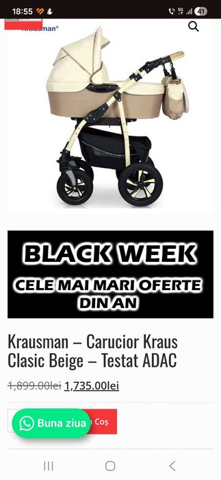 Vand carucior Krausman 3 in1