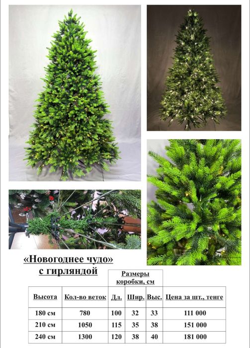 Искусственные литые елки в наличии
