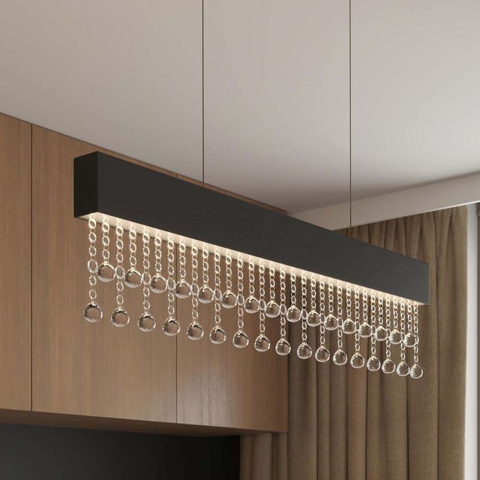 Луксозен полилей със стъклени кристали