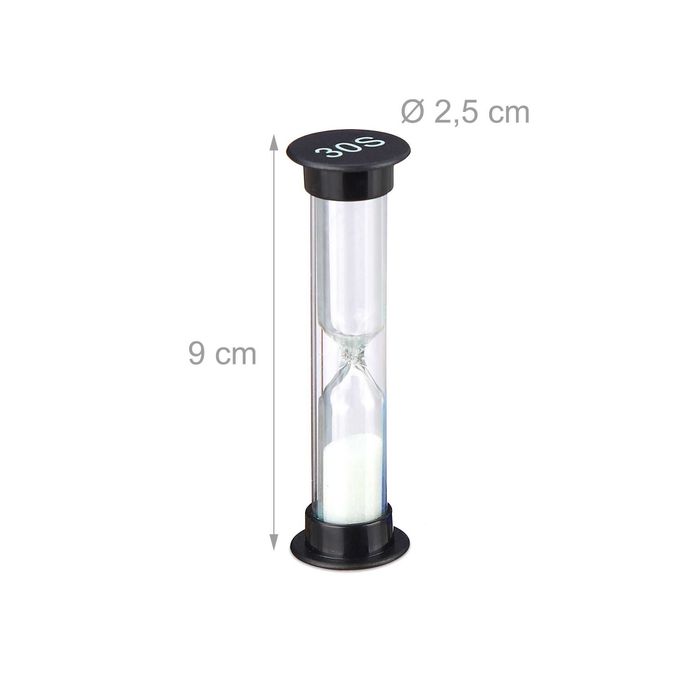 Set de 5 clepsidre pentru copii, 30 s 1 min 3 min 5 min 10 min