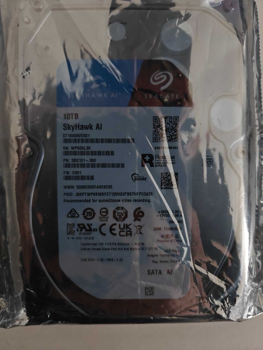 Диск Seagate SkyHawk AI 10TB HDD | Нов и неразпечатан