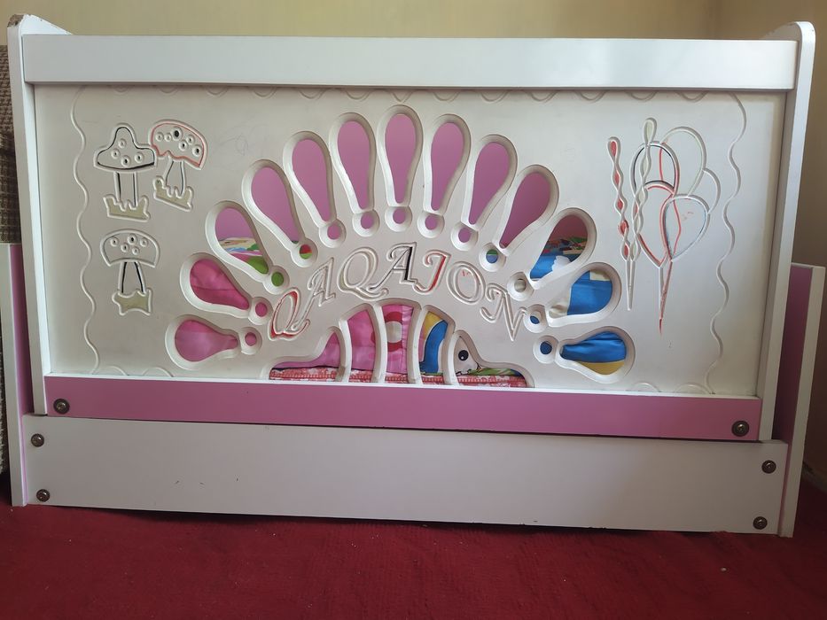 Кровать детский, розовый