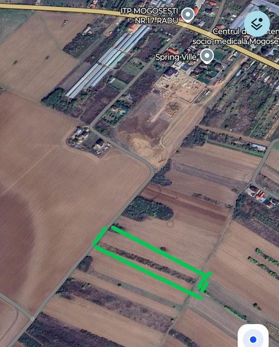Teren de vânzare 2656Mp, com. Adunații Copaceni (zona Varlaam), 25 km de Bucuresti