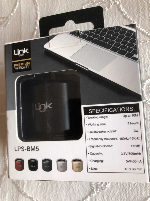 Преносима Bluetooth колонка LinkTech LPS-BM5 Premium Mini Bass, нова
