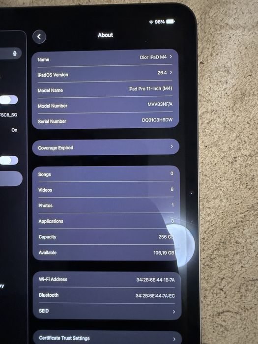 Ipad 11 pro m4 256gb