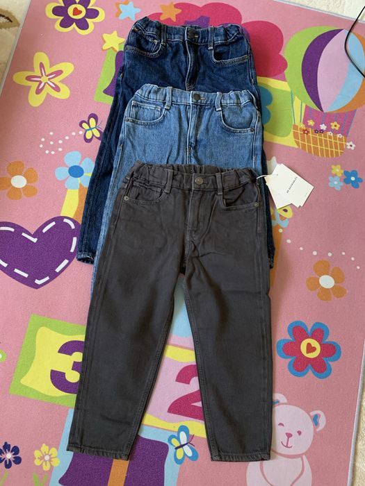 Lot 6 pantaloni fetite 110 cm, H&M, noi/ impecabili