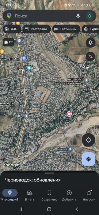 Участок посёлок Акбай.