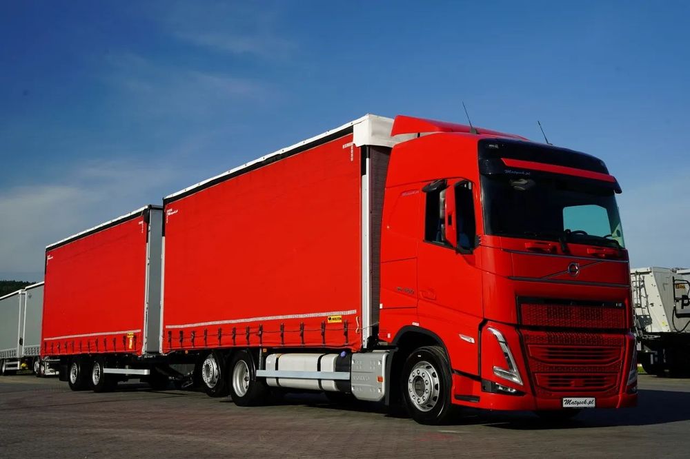 Volvo FH 460 / COMBINAȚIE TANDEM / 120 M3 / TRANSITION / I-SAVE / I-PARK COOL X / DIRECȚIE CU AX RIDICAT / WIELTON / CORTINĂ ARMATĂ