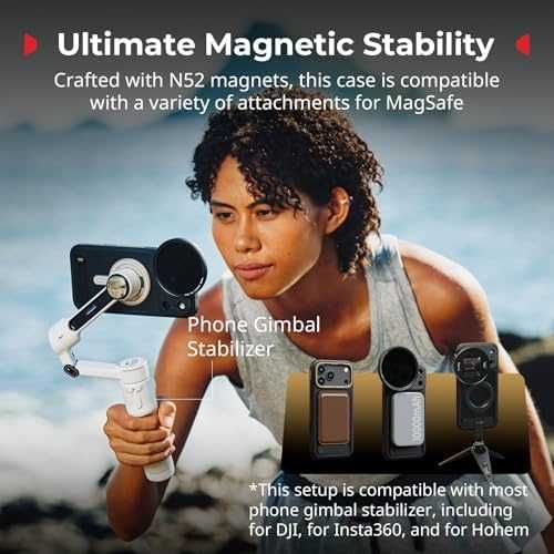 Магнитен калъф SMALLRIG FilMov iPhone 17 Pro за гимбъл DJI Айфон кейс