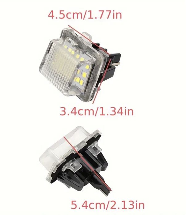 LED плафони за регистрационния номер на Мерцедес лед крушки