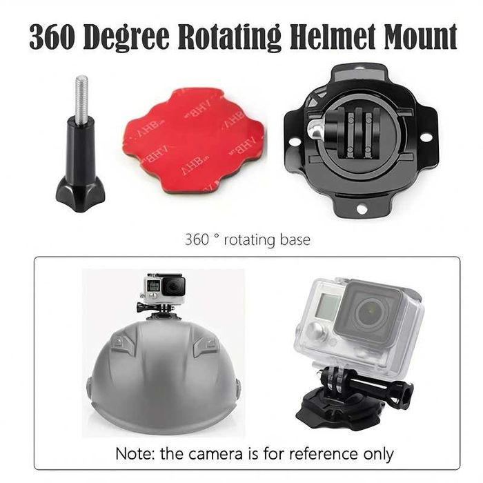 Pindere casca adeziv cu reglaj 360 pt GoPro 7/8/9/10/11/12 DJI Osmo