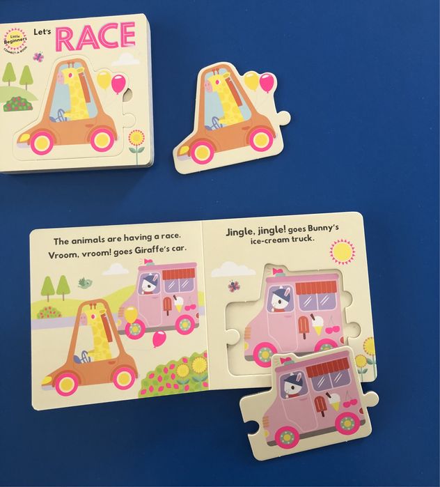 Carte cu puzzel incastru race