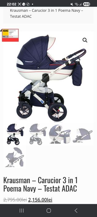 Vand carucior Krausman 3 in 1