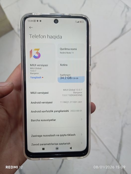 Redmi note 11   128/6