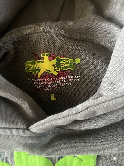 Sp5der grey-green hodie