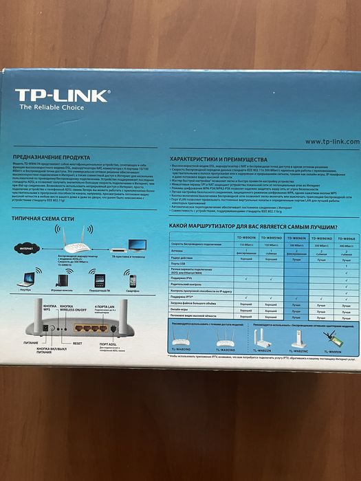 Wi-Fi роутер Tp-Link TD-W8961N Белый