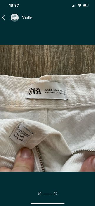 Blugi/Jeans scurți Dama Zara mărimea 36/S