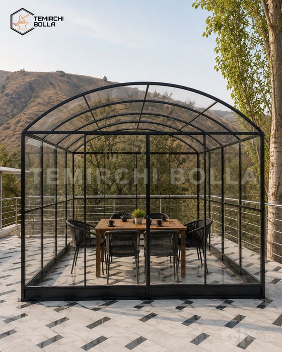 Капсула беседка 4×3,5 м / Kapsula PVX / Kafe restoran