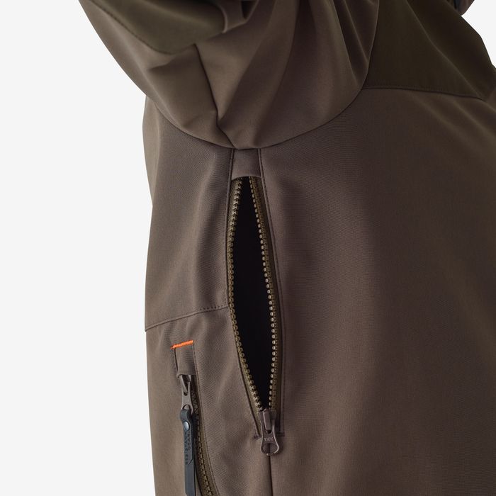 Geacă 500 Softshell Maro Bărbați - LARGE - produs resigilat Decathlon