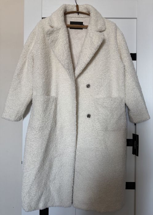 Шуба тэдди белого цвета