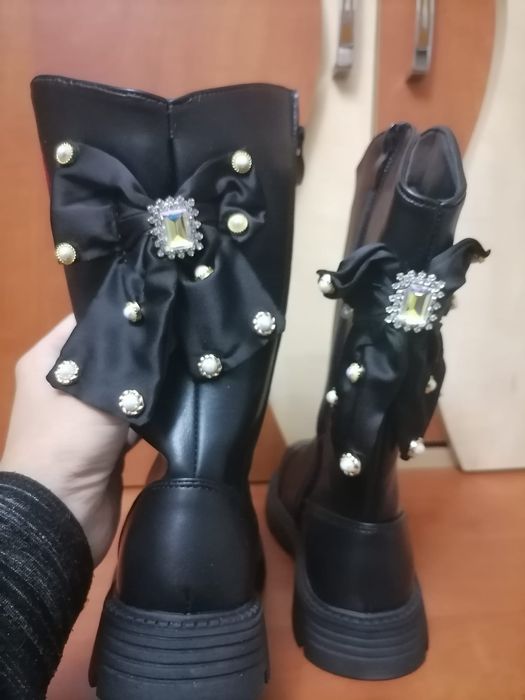 Cizme elegante fetiță 19 cm interior