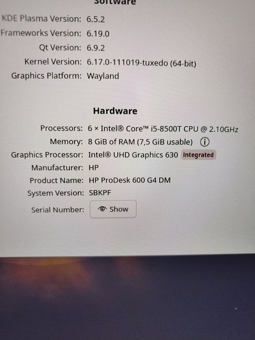 Mini PC i5 8500 8GB RAM