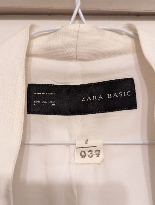 Sacou alb ZARA Basic