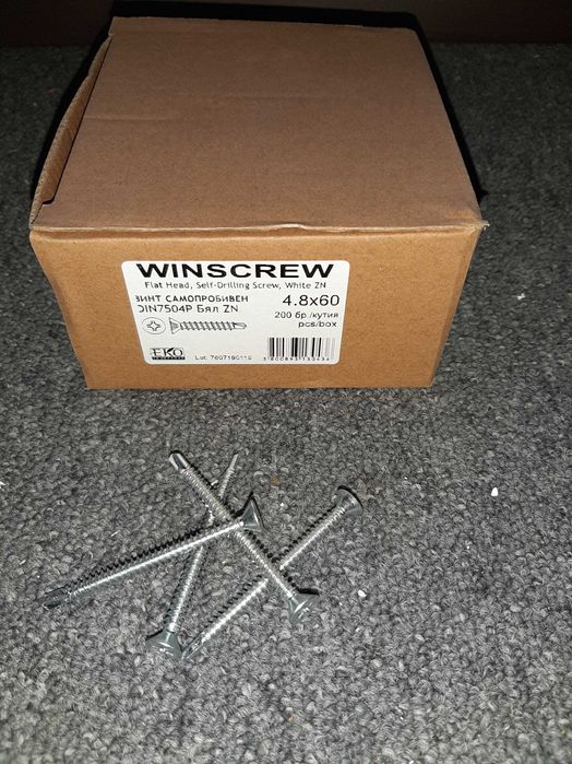 Винтове 3.9x19,4.2x25 и крепежи за дограма