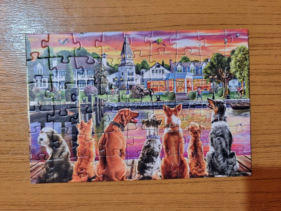 Пъзел - 54 части, Кучета на кея
