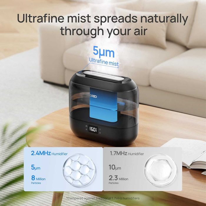 Dreo Smart овлажнители за спалня, пълнене отгоре 4L, 28 dB, 36 часа