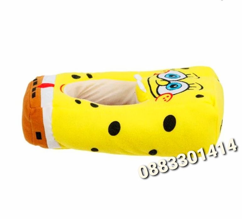 3D Пантофи SpongeBob Спондж Боб Плюшени пантофи