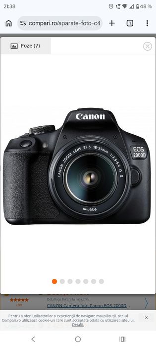 aparat foto canon eos 2000d