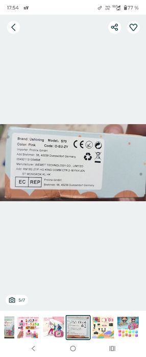 Cameră subacvatică Ushining impermeabilă pentru copii, cameră video di