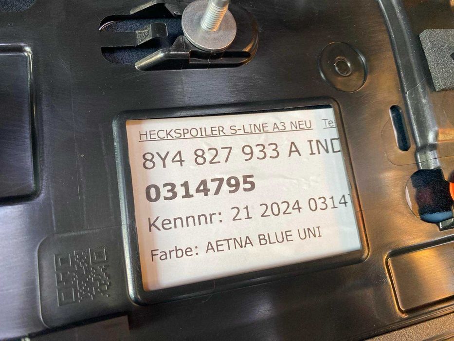 Нов S Line Спойлер 8Y4827933A Audi A3 8Y 2020- , Оригинален