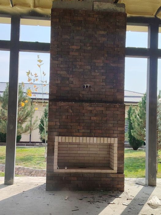 Строительство каминов летних кохон облицевка барбекю печник мангал