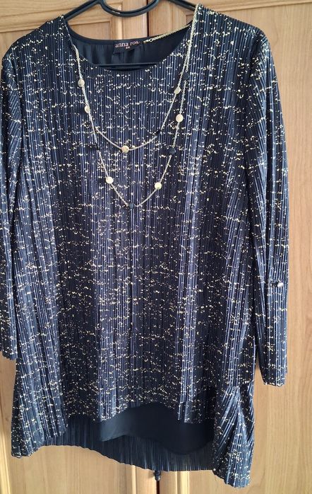 Bluza eleganta dama cu inserții aurii