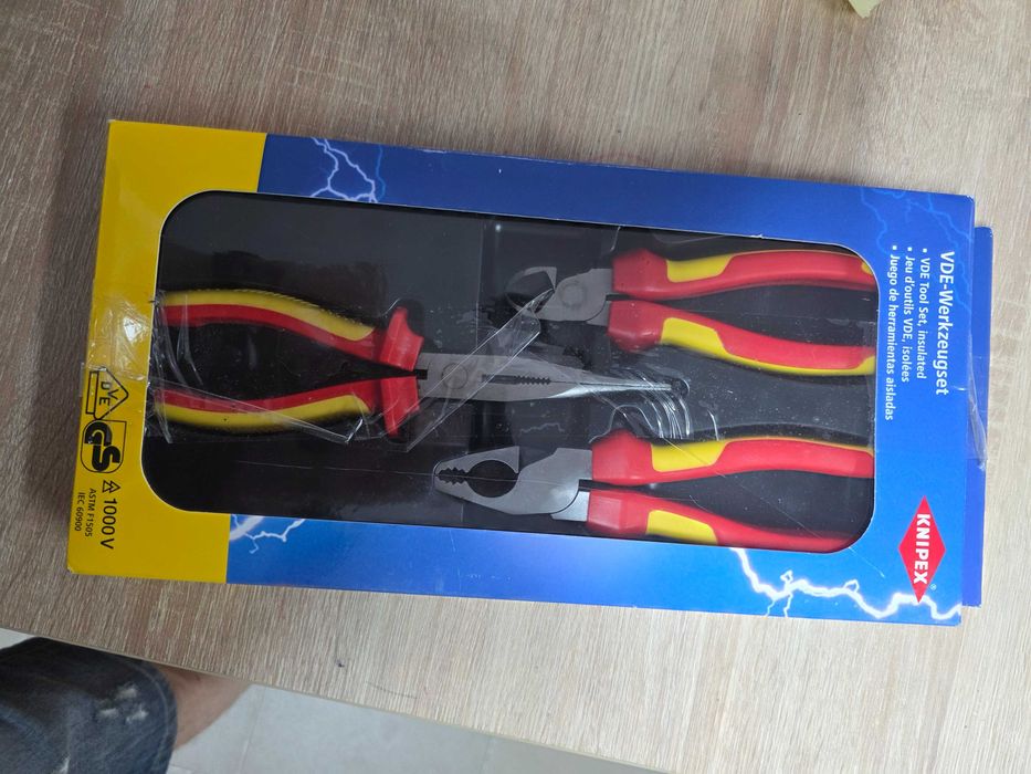 Knipex 00 20 12 Clește izolat VDE, set de 3 piese, pentru electroșocuri