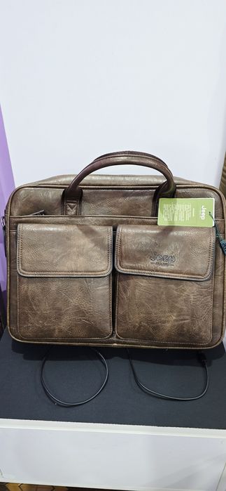 Кожаный сумка для ноутбука дг 17.3